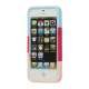 Farvelagt Triplex Slide Hard Plastic Cover Case til iPhone 5 - Baby Blå