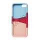 Farvelagt Triplex Slide Hard Plastic Cover Case til iPhone 5 - Baby Blå