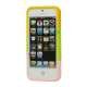 Farvelagt Triplex Slide Hard Plastic Cover Case til iPhone 5 - Gul