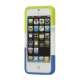 Farvelagt Triplex Slide Hard Plastic Cover Case til iPhone 5 - Grøn