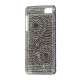 Diamante koncentriske cirkler Bling Case iPhone 5 cover - Hvid / Lilla