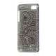 Diamante koncentriske cirkler Bling Case iPhone 5 cover - Hvid / Lilla