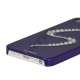 S-Lime Series Glitter Smykkesten Galvaniseret Hard Case Cover til iPhone 5 - Violet Lilla