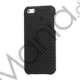 Carbon Fibre Læder Coated Hard Case til iPhone 5 - Sort