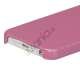 Carbon Fibre Læder Coated Hard Case til iPhone 5 - Pink