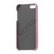 Carbon Fibre Læder Coated Hard Case til iPhone 5 - Pink