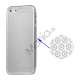 Perforeret Ventileret Floral Metal Case Shell til iPhone 5 - Sølv