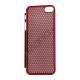 Metallic udhulet Floral Mesh Case iPhone 5 cover - Rød