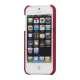 Slange Leather Coated Hard Case til iPhone 5 - Red