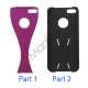 Aftagelig Goblet Hard Beskyttende Case til iPhone 5 - Sort / Rose