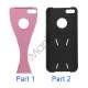 Aftagelig Goblet Hard Beskyttende Case til iPhone 5 - Sort / Pink