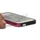 Luksus Aluminum Metal Bumper Ramme Case til iPhone 5 - Rose / Sort