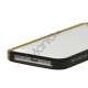 Luksus Aluminum Metal Bumper Ramme Case til iPhone 5 og 5S - Guld / Sort