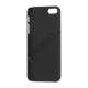 Gummibelagt Mat Hard Back Case til iPhone 5 - Sort