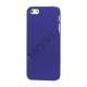 Gummibelagt Mat Hard Back Case til iPhone 5 - Mørkeblå