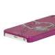 Hjerte Smykkesten Indlagt Galvaniseret Hard Case til iPhone 5 - Rose