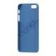 Frosted Hard Plastic Cover Case til iPhone 5 - Mørkeblå