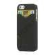 Mat Kreditkort Holder Plastic Case Cover til iPhone 5 - Sort