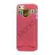 Mat Kreditkort Holder Plastic Case Cover til iPhone 5 - Pink