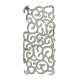 Hollow Palace Blomster Mønster Metalbelagt Hard Case iPhone 5 cover - Sølv