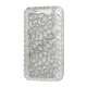 Hollow Palace Blomster Mønster Metalbelagt Hard Case iPhone 5 cover - Sølv