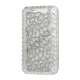 Hollow Palace Blomster Mønster Metalbelagt Hard Case iPhone 5 cover - Sølv