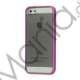 TPU Bumper Ramme Clear Transparent Plastic Combo Beskyttelses Case til iPhone 5 - Lilla