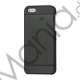 Deluxe Børstet Metal Hard Beskyttelses Case iPhone 5 cover - Sort