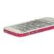 Plastic & TPU Hybrid Bumper Ramme Case til iPhone 5 - Rose / Hvid