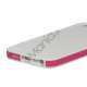 Plastic & TPU Hybrid Bumper Ramme Case til iPhone 5 - Rose / Hvid