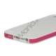 Plastic & TPU Hybrid Bumper Ramme Case til iPhone 5 - Rose / Hvid