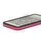 Plastic & TPU Hybrid Bumper Ramme Case til iPhone 5 - Rose / Sort