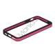 Plastic & TPU Hybrid Bumper Ramme Case til iPhone 5 - Rose / Sort