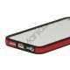 Plastic & TPU Hybrid Bumper Ramme Case til iPhone 5 - Rød / Sort