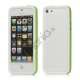 Plastic & TPU Hybrid Bumper Ramme Case til iPhone 5 - Grøn / Hvid