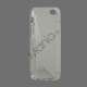 S Formet TPU Gele Case Cover til iPhone 5 - Gennemsigtig