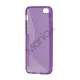 S Formet TPU Gele Case Cover til iPhone 5 - Lilla