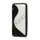 S-Curve TPU & Plastic Hybrid Case Cover med Holder til iPhone 5 - Sort