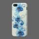 Blå Blomst TPU Taske Cover til iPhone 5