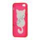 Sød Gennemsigtig Cat TPU Gel Case iPhone 5 cover