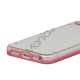 Selvlysende Transparent Plastic & TPU Combo Case iPhone 5 cover - Pink