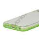 Selvlysende Transparent Plastic & TPU Combo Case iPhone 5 cover - Grøn