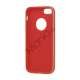 Hvid-kantede Frosted Gel TPU Case iPhone 5 cover - Rød