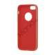 Hvid-kantede Frosted Gel TPU Case iPhone 5 cover - Rød