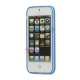 Hvid-kantede Frosted Gel TPU Case iPhone 5 cover - Baby Blå