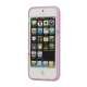 Hvid-kantede Frosted Gel TPU Case iPhone 5 cover - Lilla