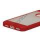Mat Plastic & TPU Combo Cover Case til iPhone 5 - Rød