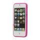 Mat Plastic & TPU Combo Cover Case til iPhone 5 - Lilla