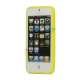 Mat Plastic & TPU Combo Cover Case til iPhone 5 - Gul