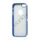 To-tone Gel TPU Case Cover med Round Cutout til iPhone 5 - Hvid / Blå